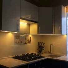 Iluminación en la cocina bajo los gabinetes: los matices de elección e instrucciones paso a paso-4