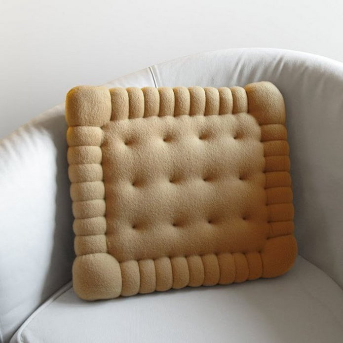 Almohada original con forma de galleta