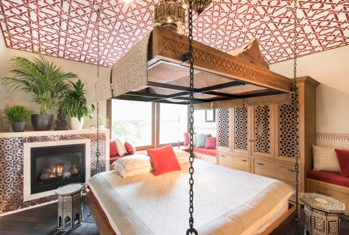 Cama colgante de estilo oriental