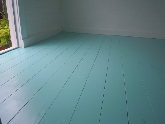 suelo de madera pintado