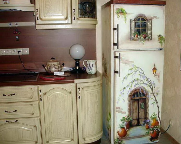 Decoupage de refrigerador provenzal