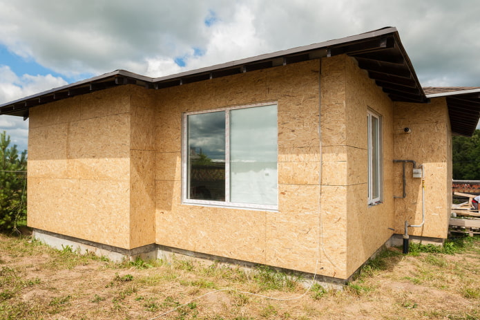 Casa revestida con OSB
