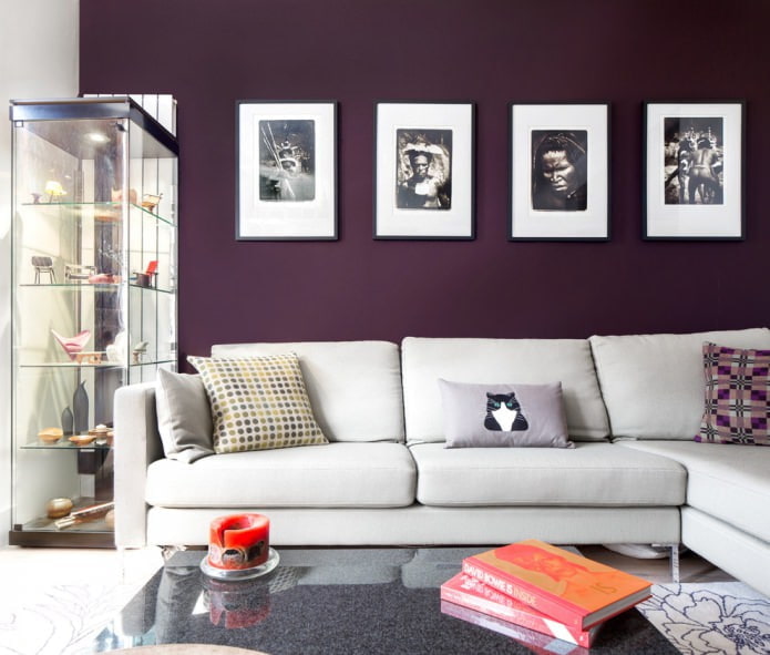 pintura de pared morada