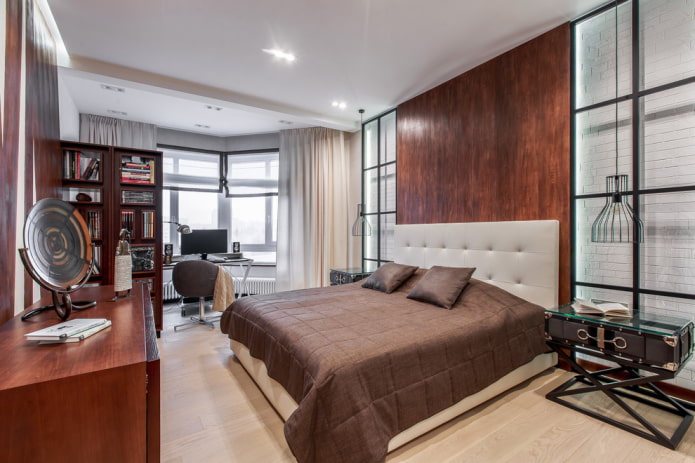 cama con colcha estilo loft