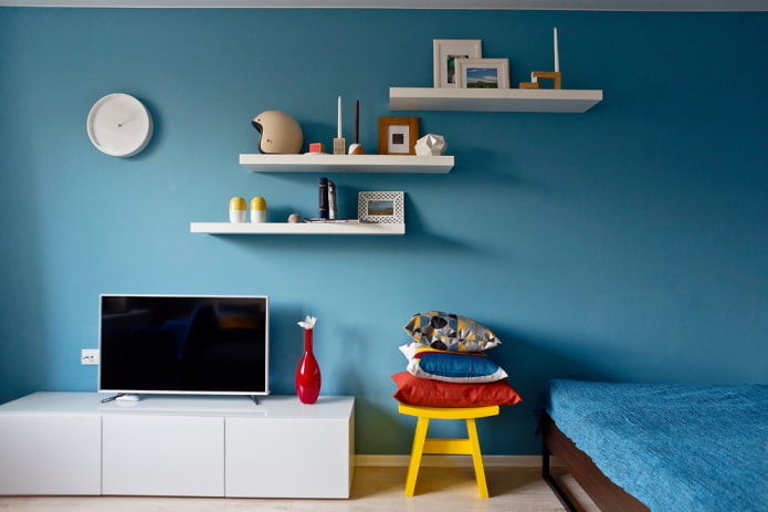 Estantes de pared de plástico para interiores