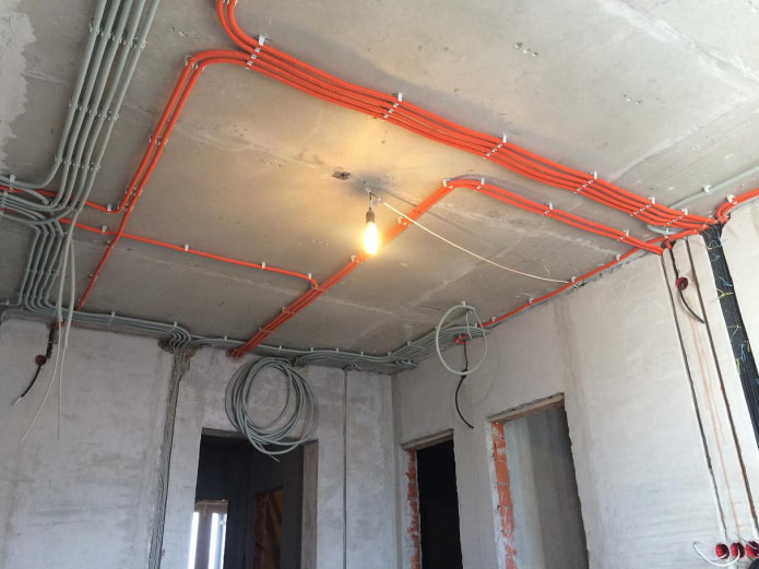 cableado en el apartamento
