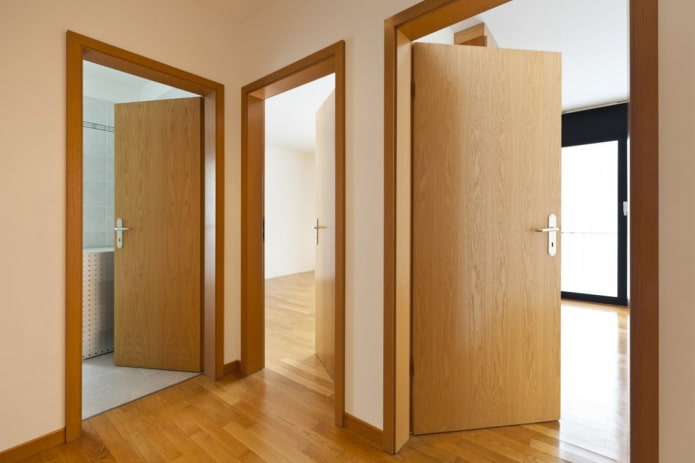 puertas interiores en un apartamento