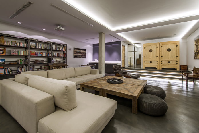 Techo de yeso de estilo loft