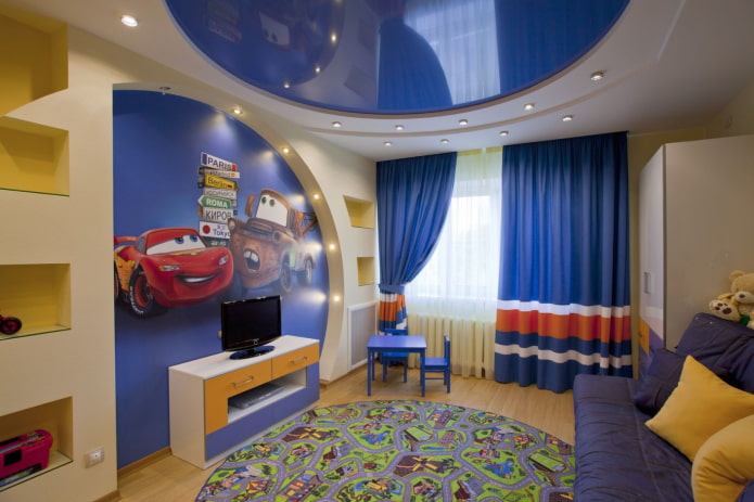 Diseño de techo en habitación de niño