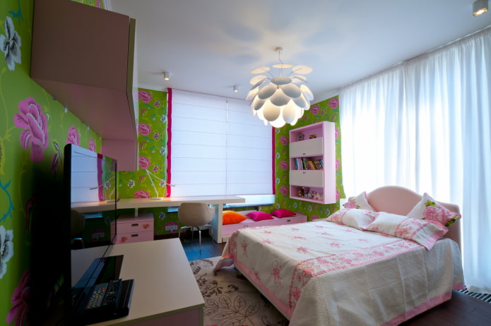 Techo tensado en una habitación infantil