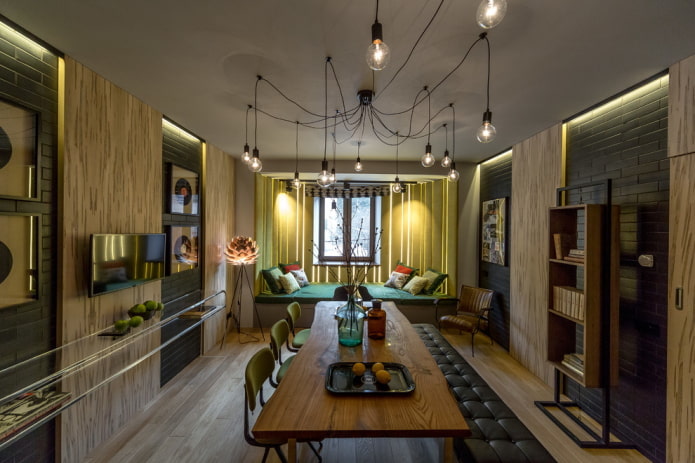 Lámpara de araña estilo loft