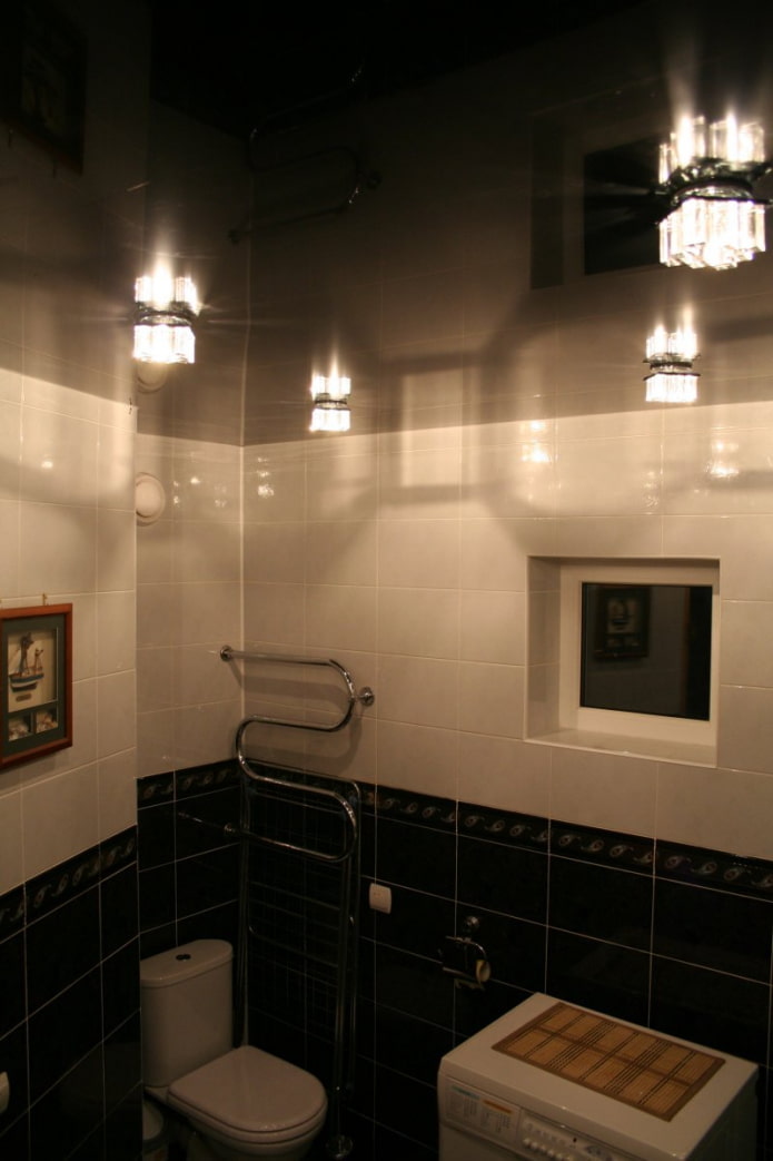 techo tensado en el baño