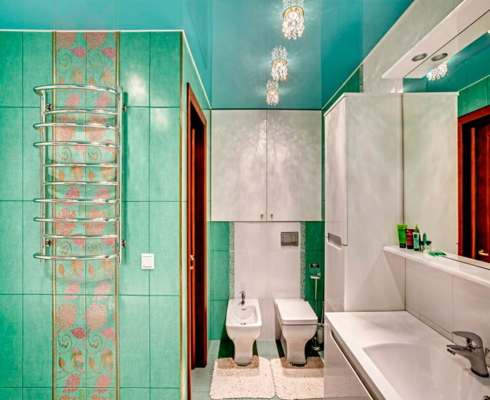 tela elástica en el baño