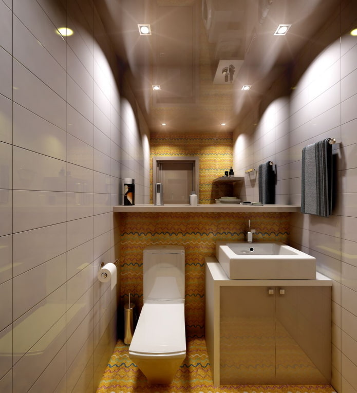 tela elástica en el baño