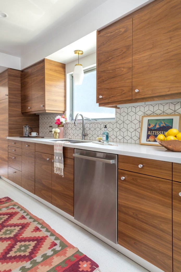 cocina imitación madera