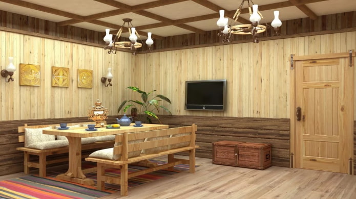 vestir las paredes del vestidor con madera
