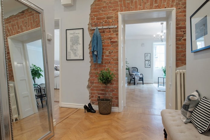 Decoración de pasillo de estilo escandinavo