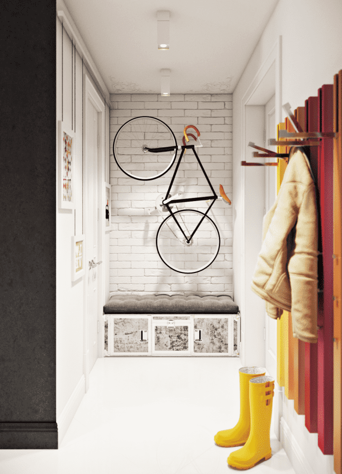 Diseño de interiores de pasillo escandinavo