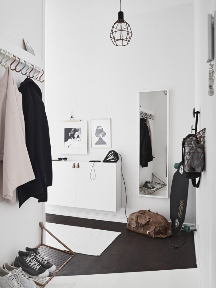 Diseño interior de pasillo escandinavo