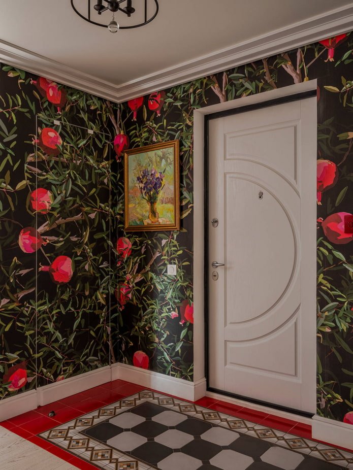 Papel pintado granate