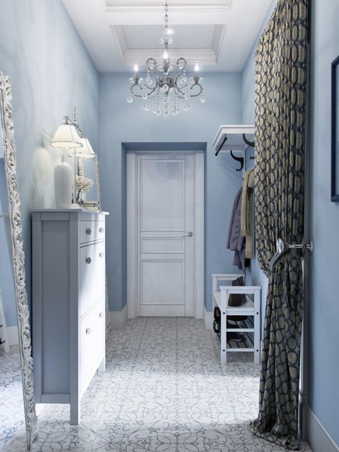 diseño interior de pasillo en estilo provenzal