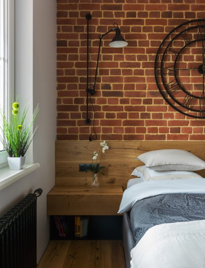 Mesita de noche estilo loft