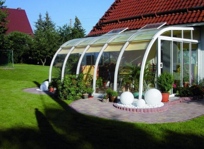 veranda de policarbonato