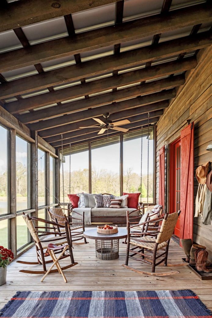 ampliación de madera en estilo chalet
