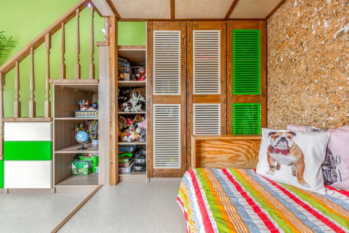 Eco-style en la habitación infantil