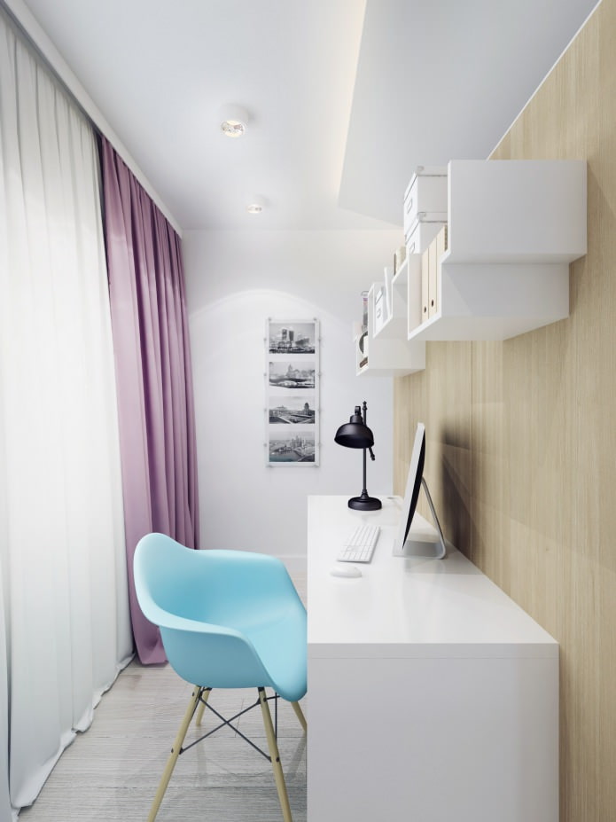 Lugar de trabajo en el dormitorio