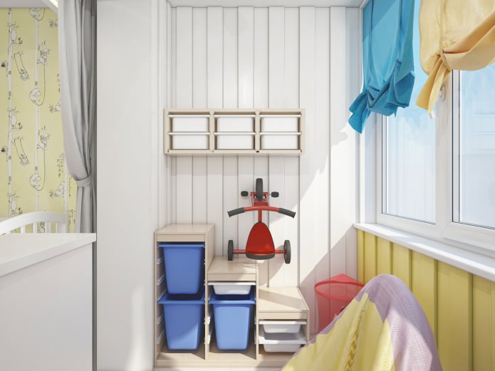 Habitación infantil con logia