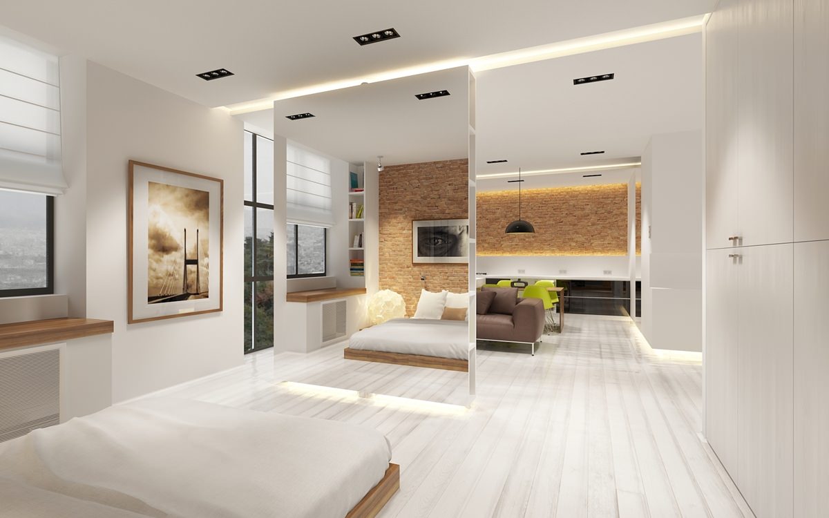 dormitorio en el estudio