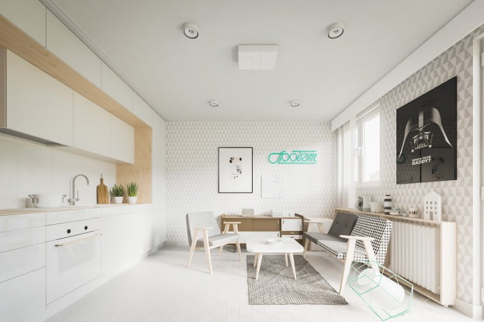 Diseño de un pequeño estudio de 20 m².