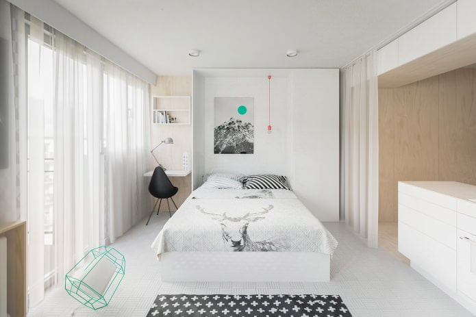 Diseño de un pequeño estudio de 20 m².