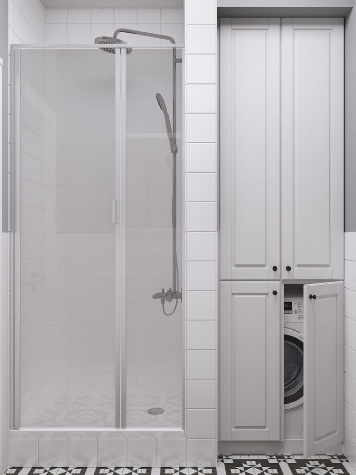 Ducha y mueble para lavadora