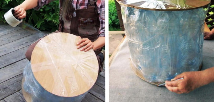pouf de botellas
