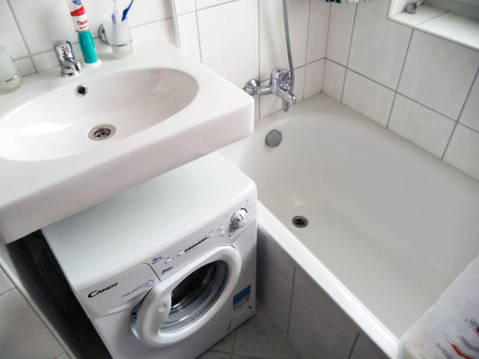 Lavabo sobre la lavadora