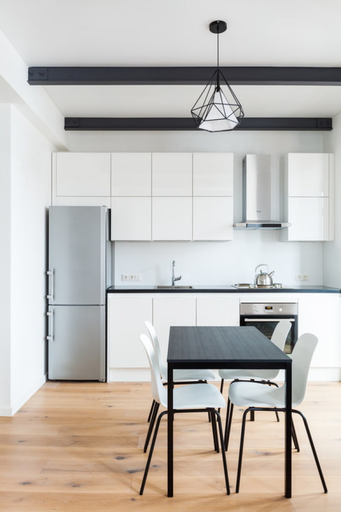 diseño lineal de la cocina