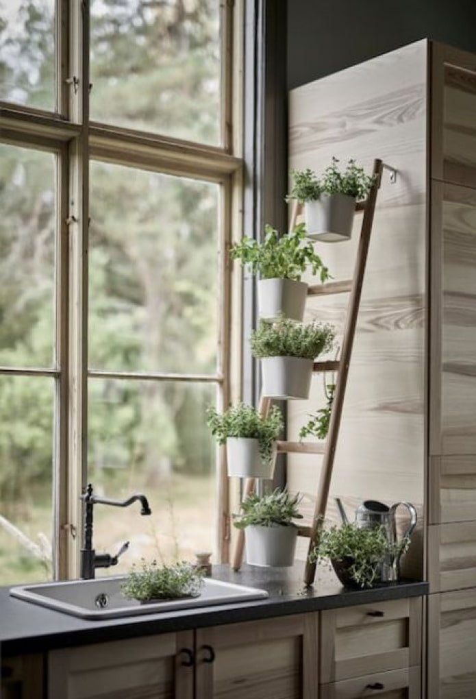 Mini escalera para plantas