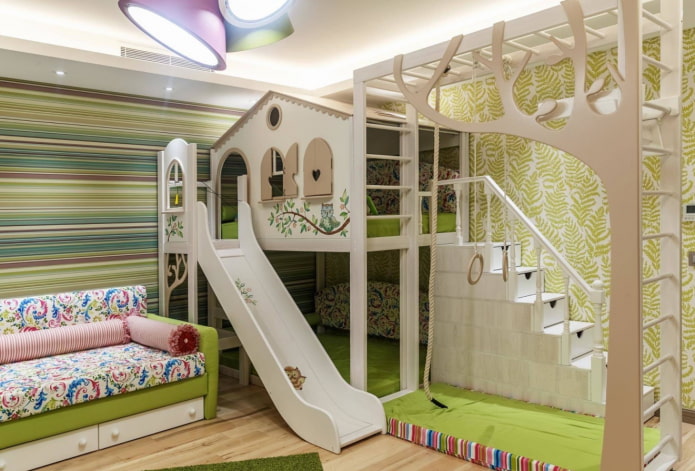 espacio de juego en la habitación infantil