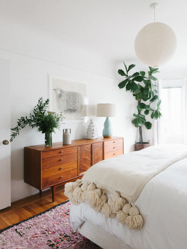 Plantas en el interior del dormitorio