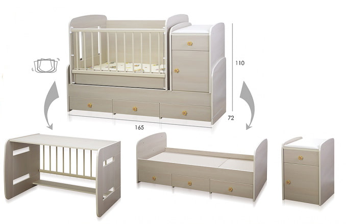 Tamaño de una cama transformable para niños