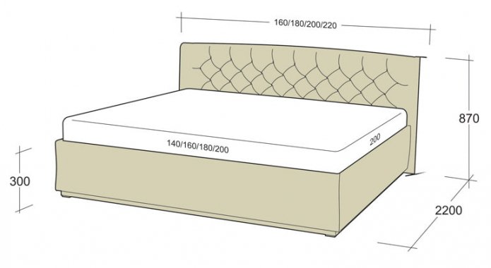 Longitud y anchura del modelo king size