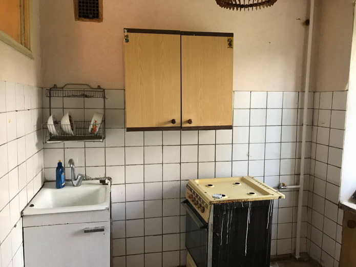 Cocina en un edificio de Jruschov