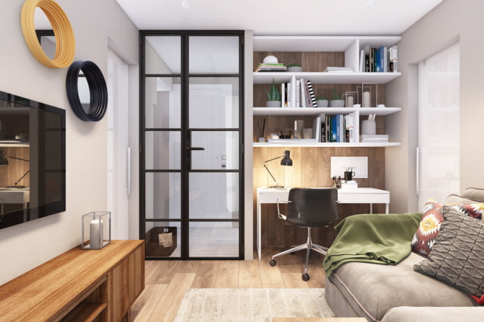 diseño y decoración de un apartamento en un apartamento de Jruschov