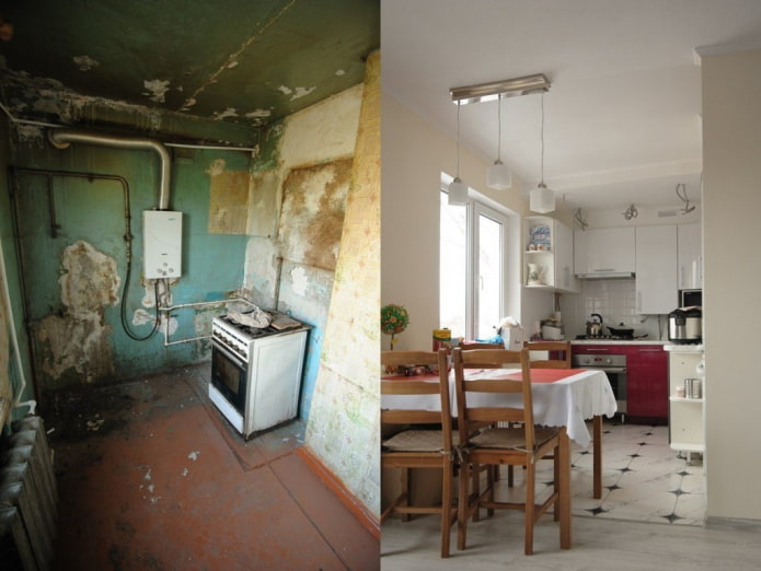Fotos antes y después de la renovación
