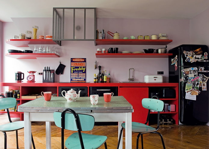 interior al estilo de los años 50