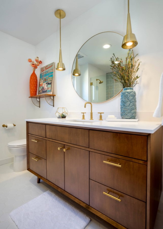 baño de estilo retro