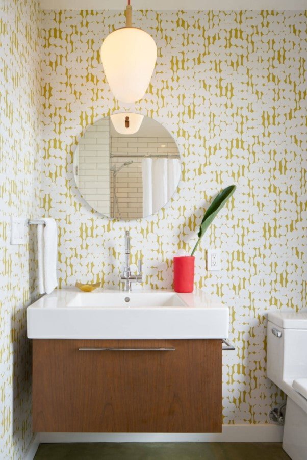 baño de estilo retro