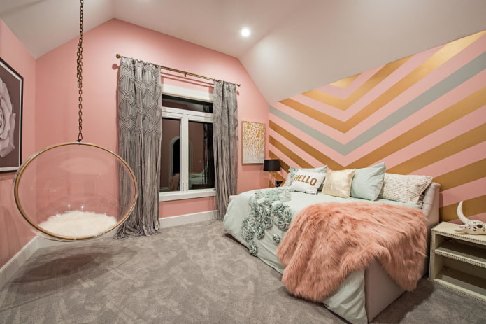 Decoración de dormitorios en tonos rosas